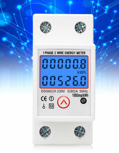 Load image into Gallery viewer, DDS6619-526L-2 Single Phase Electric Energy Meter Level 1 Accuracy Backlight
