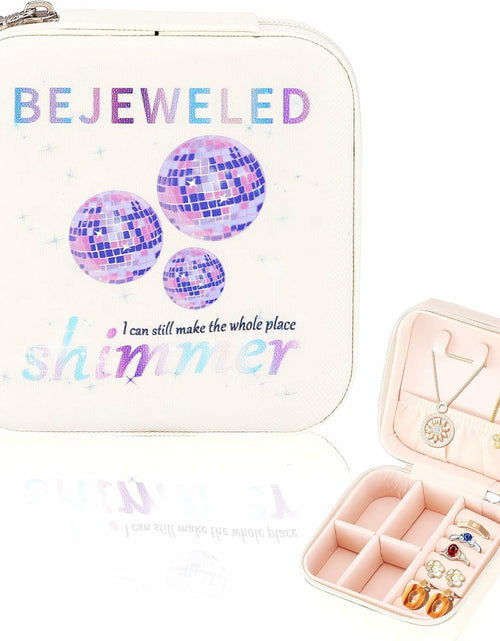 Load image into Gallery viewer, Sincerez Jewelry Box Small Portable Organizer Rings Necklaces Black
