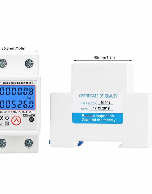 Load image into Gallery viewer, DDS6619-526L-2 Single Phase Electric Energy Meter Level 1 Accuracy Backlight
