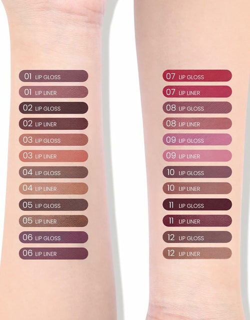 Load image into Gallery viewer, BestBy08/27 evpct Lip Liner Pencil &amp; Lip Gloss Set Waterproof Matte Pink 09#
