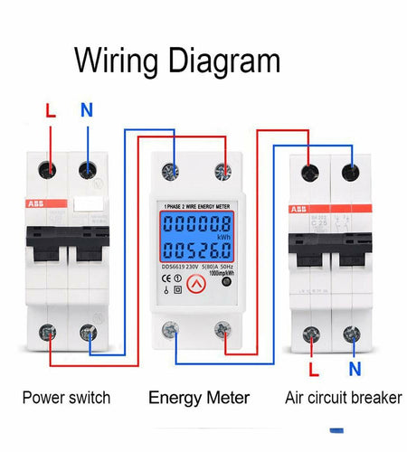 DDS6619-526L-2 Single Phase Electric Energy Meter Level 1 Accuracy Backlight