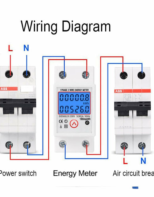Load image into Gallery viewer, DDS6619-526L-2 Single Phase Electric Energy Meter Level 1 Accuracy Backlight
