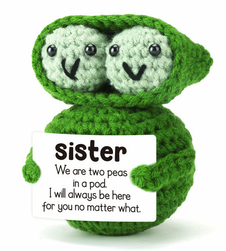 LEJIAJINW Handmade Mini Peas Gift for Sister Best Friend Cute Valentine