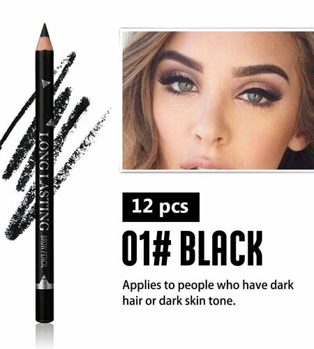 BestBy07/27 Magic Microblade Eyebrow Pen 4-Tip Waterproof Brown 2Pcs