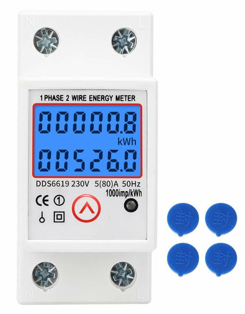 Load image into Gallery viewer, DDS6619-526L-2 Single Phase Electric Energy Meter Level 1 Accuracy Backlight
