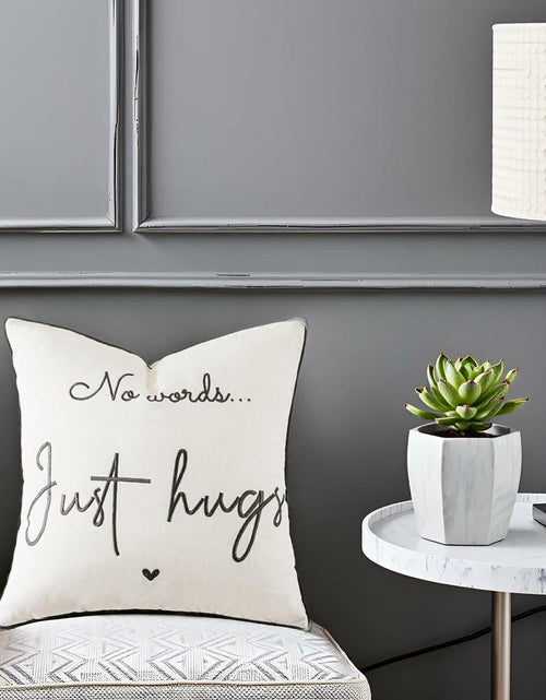 Load image into Gallery viewer, Sunkifover Embroidered Decorative Throw Pillow Cover 18x18 Grey
