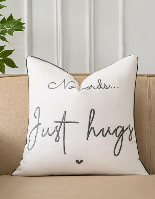 Load image into Gallery viewer, Sunkifover Embroidered Decorative Throw Pillow Cover 18x18 Grey
