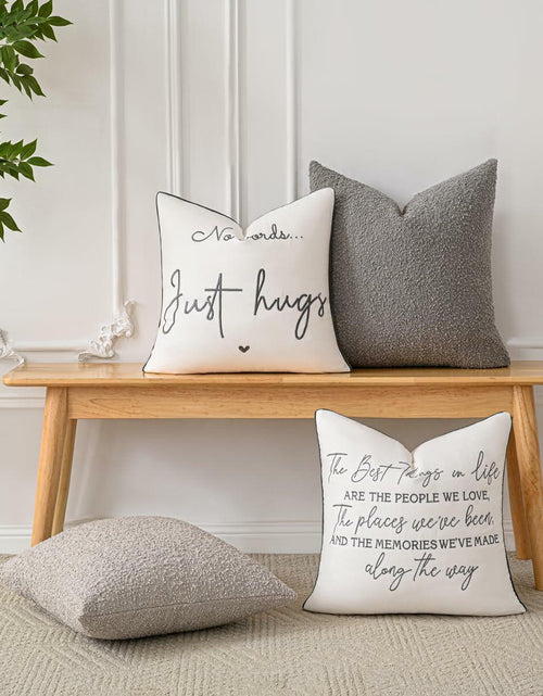 Load image into Gallery viewer, Sunkifover Embroidered Decorative Throw Pillow Cover 18x18 Grey
