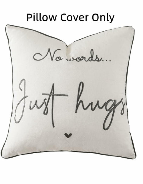 Load image into Gallery viewer, Sunkifover Embroidered Decorative Throw Pillow Cover 18x18 Grey
