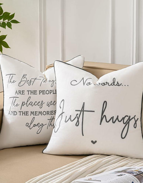 Load image into Gallery viewer, Sunkifover Embroidered Decorative Throw Pillow Cover 18x18 Grey
