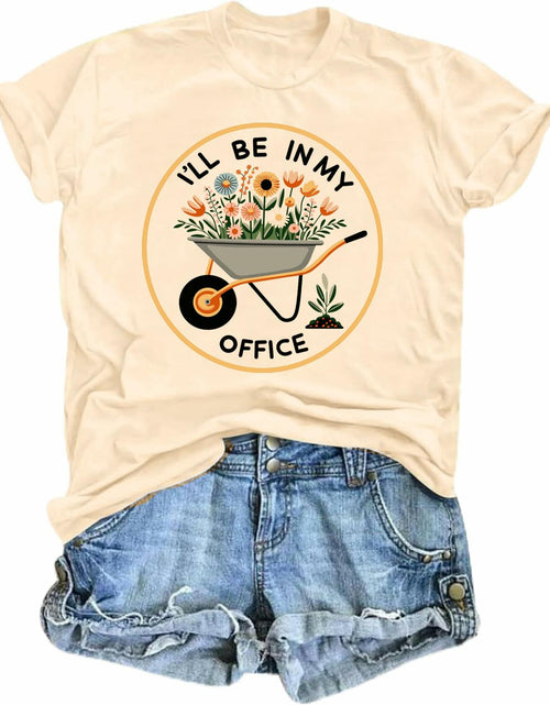 Load image into Gallery viewer, Hoeing Ain't Easy Women's Gardening T-Shirt Floral Garden Lover Gift Cyan Size

