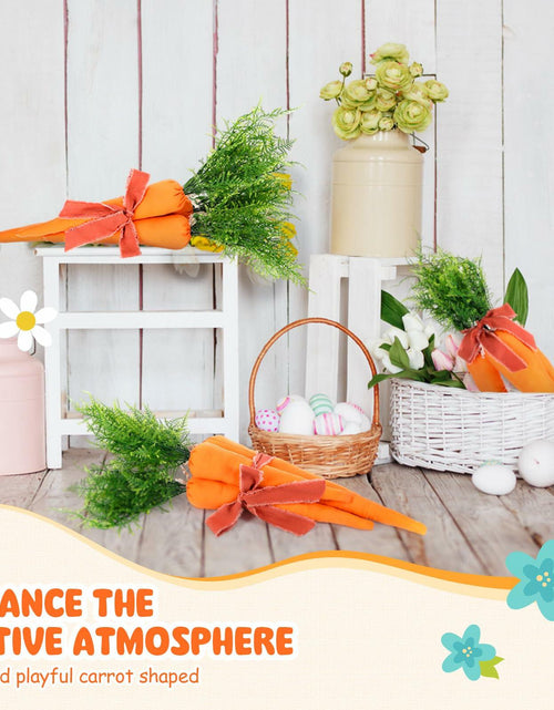 Load image into Gallery viewer, Easter Artificial Carrots Decor Large Fabric Set 6 Pcs 17.7'',13.7'',11.8''
