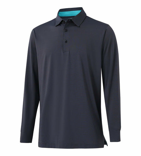 YAMXDM Mens Long Sleeve Golf Polo Shirt Moisture Wicking Light Green Size L