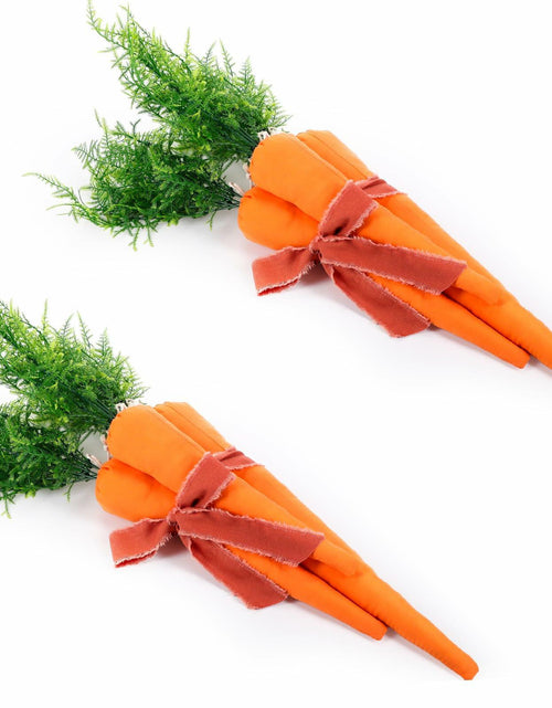 Load image into Gallery viewer, Easter Artificial Carrots Decor Large Fabric Set 6 Pcs 17.7'',13.7'',11.8''
