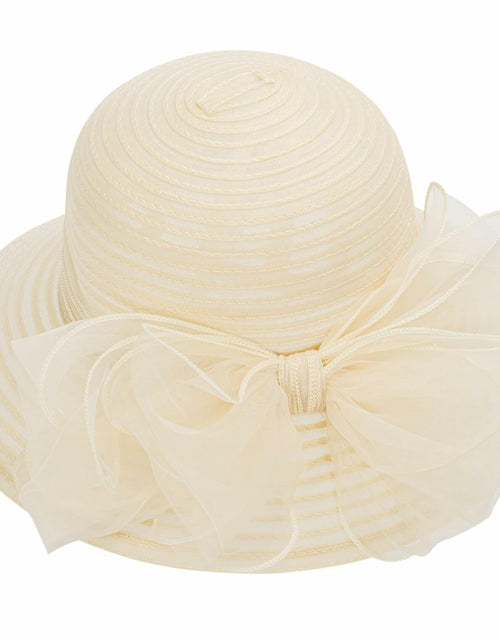 Load image into Gallery viewer, Kentucky Women Organza Derby Hat Wide Brim Summer Sun Cap Black
