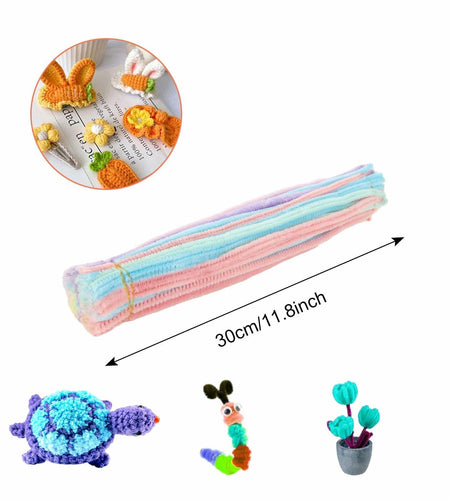 CertBuy 1600PCS Colorful Pipe Cleaners Chenille Stems 10 Colors Bulk Craft