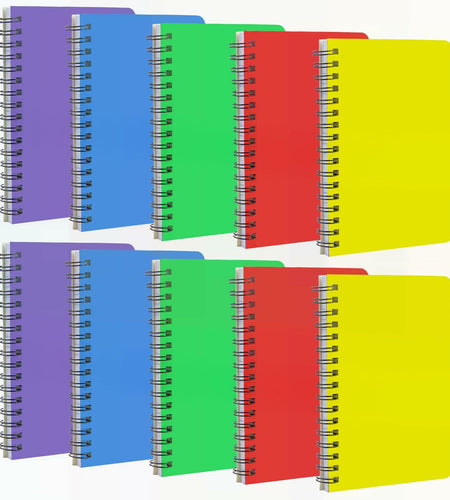 Fantasyon Spiral Memo Books 3x5in Lined 50 Sheets 10 Pack A7-Morandi