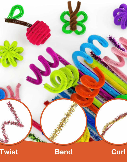 Load image into Gallery viewer, CertBuy 1600PCS Colorful Pipe Cleaners Chenille Stems 10 Colors Bulk Craft
