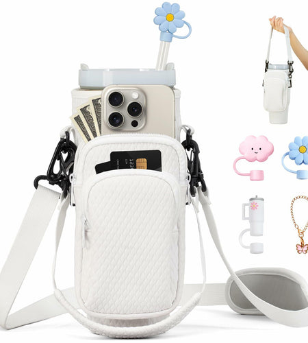 Stanley Cup 3D Embossed Neoprene 40oz Carrier Bag with Strap & Accessories