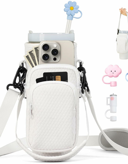 Load image into Gallery viewer, Stanley Cup 3D Embossed Neoprene 40oz Carrier Bag with Strap &amp; Accessories
