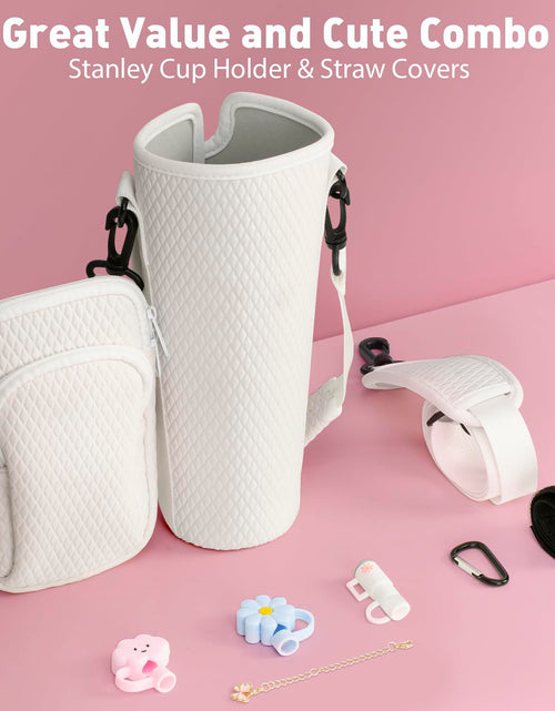 Load image into Gallery viewer, Stanley Cup 3D Embossed Neoprene 40oz Carrier Bag with Strap &amp; Accessories

