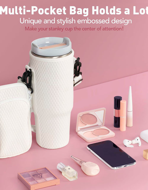 Load image into Gallery viewer, Stanley Cup 3D Embossed Neoprene 40oz Carrier Bag with Strap &amp; Accessories
