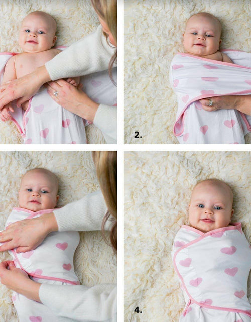 Load image into Gallery viewer, Ziggy Baby Swaddle Blanket Adjustable Wrap 3Pack Pink Peony Heart Plaid Size S/M

