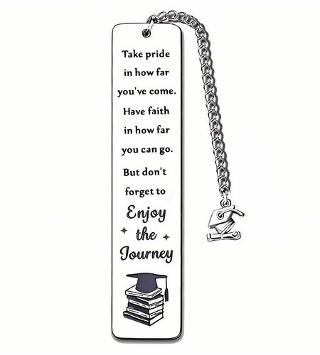 LovizoL Graduation Bookmark 2025 Silver Stainless Steel 1 Pack 1.5x5.12"