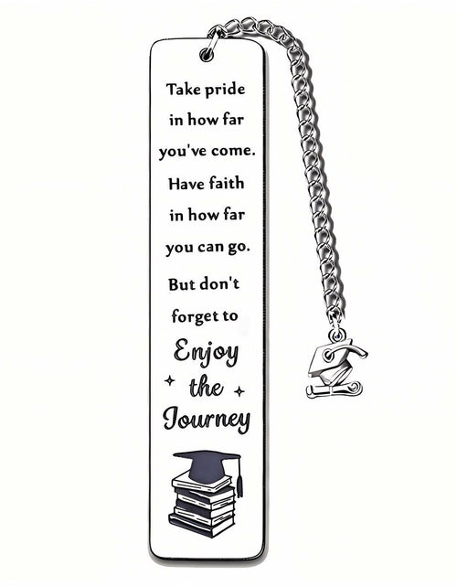 Load image into Gallery viewer, LovizoL Graduation Bookmark 2025 Silver Stainless Steel 1 Pack 1.5x5.12"
