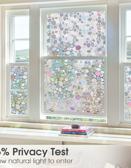 Load image into Gallery viewer, Viseeko 3D Pebble Stained Glass Privacy Film Rainbow 11.8x118in UV Protection
