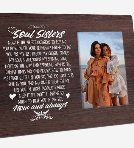 Friends Gift Tabletop Picture Frame Plaque Desk Decor Black
