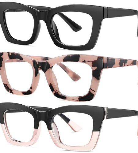 [Like New] Okany Blue Light Blocking Glasses for Women Men Anti Eyestrain UV 3 Pack