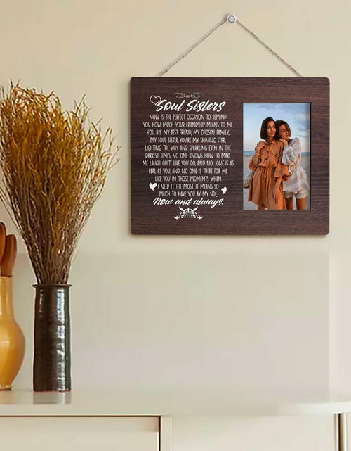 Load image into Gallery viewer, Friends Gift Tabletop Picture Frame Plaque Desk Decor Black
