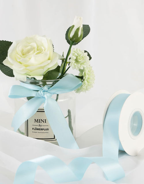 Load image into Gallery viewer, DINDOSAL Satin Ribbon 1 Inch Double Face Turquoise 25 Yards Wedding Decor
