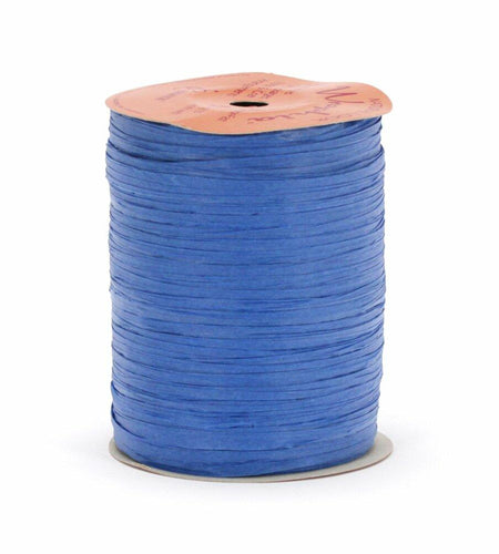 Berwick Offray Matte Royal Blue Raffia Ribbon 1/4" Wide 100 Yards 7MM