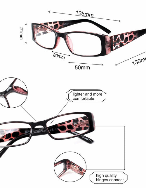 Load image into Gallery viewer, [Like New] 5 Pack Spring Hinge Reading Glasses Rectangular Multicolour 2.25 Power
