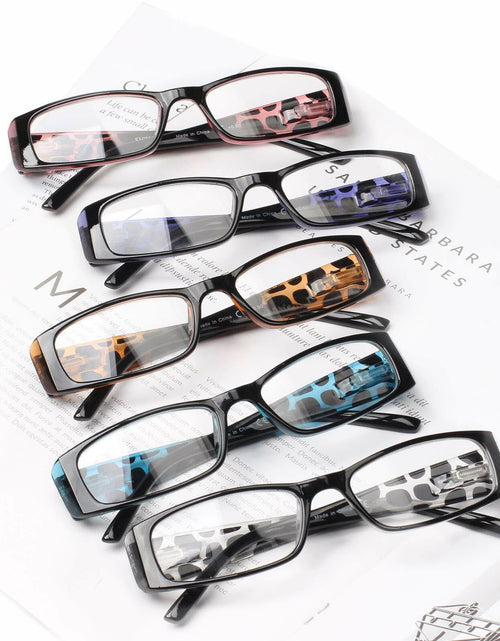Load image into Gallery viewer, [Like New] 5 Pack Spring Hinge Reading Glasses Rectangular Multicolour 2.25 Power
