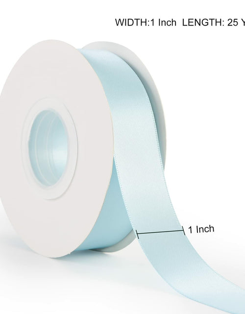 Load image into Gallery viewer, DINDOSAL Satin Ribbon 1 Inch Double Face Turquoise 25 Yards Wedding Decor
