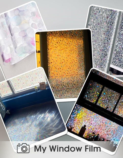 Load image into Gallery viewer, Viseeko 3D Pebble Stained Glass Privacy Film Rainbow 11.8x118in UV Protection
