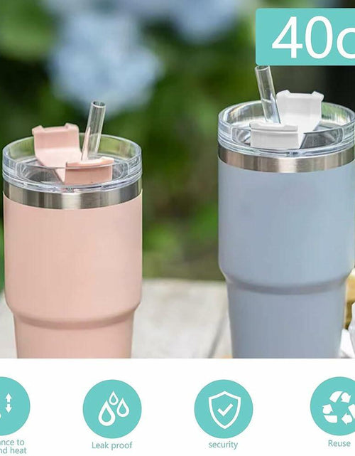 Load image into Gallery viewer, NETRIWOW 2 Pcs Tumbler Lid for Stanley 40oz Cup Dustproof Spill Proof White
