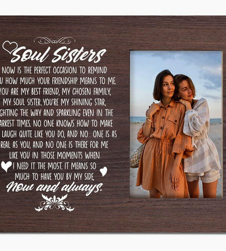 Friends Gift Tabletop Picture Frame Plaque Desk Decor Black