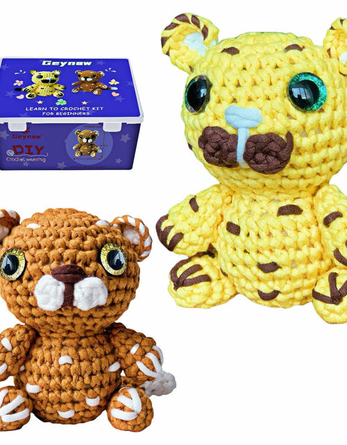 Load image into Gallery viewer, Geynaw Crochet Kit for Beginners Amigurumi Stuffed Animals Tiger
