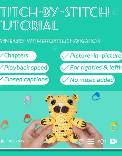 Load image into Gallery viewer, Geynaw Crochet Kit for Beginners Amigurumi Stuffed Animals Tiger
