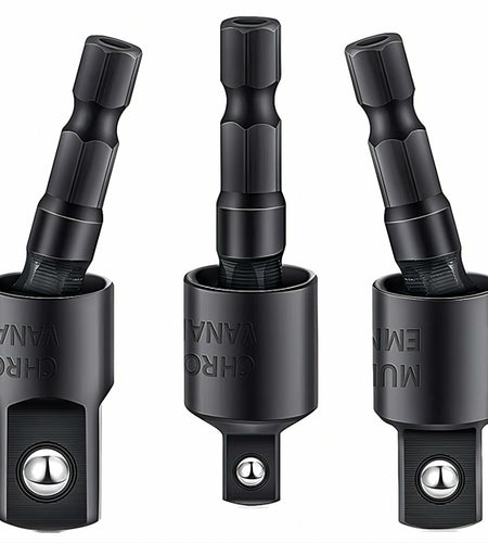 3Pcs Socket Adapter Set 1/4" 3/8" 1/2" Rotatable Impact Grade Drill Bits