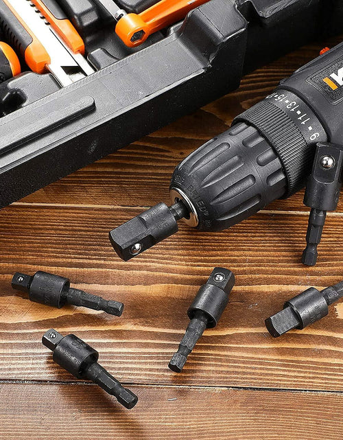 Load image into Gallery viewer, 3Pcs Socket Adapter Set 1/4" 3/8" 1/2" Rotatable Impact Grade Drill Bits
