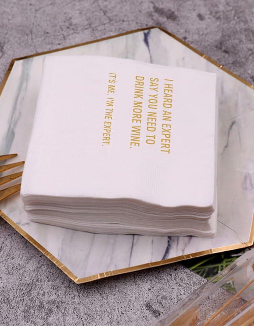 Load image into Gallery viewer, VOWFOO Funny Bible Quote Cocktail Napkins 4.5x4.5in 2-ply 100pcs

