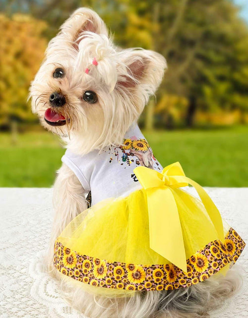 Load image into Gallery viewer, Dog Dress Puppy Skirt Tulle Lace Birthday Party Small XS Size
