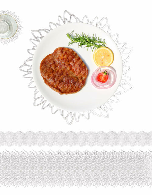 Load image into Gallery viewer, Defined Deco Silver Vinyl Placemats &amp; Coasters Set of 18 15" Round
