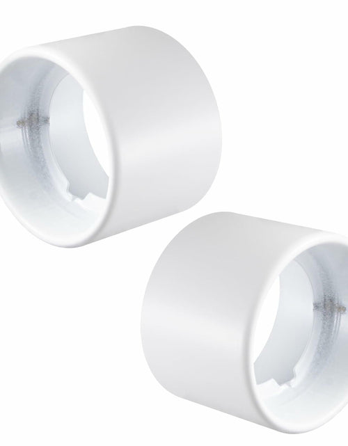 Load image into Gallery viewer, 2Pcs Light Socket Shade Ring Metal Collar 1.5in Thread E26 E27 Ceramic White
