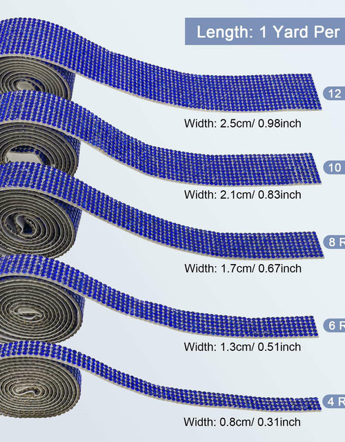 Load image into Gallery viewer, 8 Rolls Rhinestone Ribbons Self Adhesive Diamond Bling 8 Yards DIY Crafts
